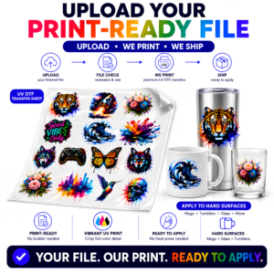 Upload Ready-To-Print UV DTF Transfer Files